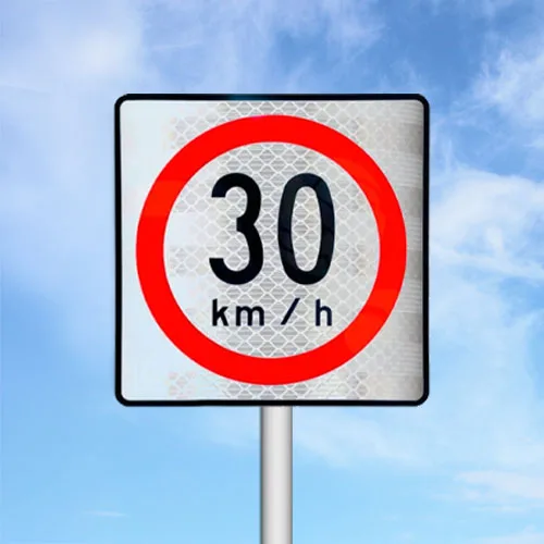 SR 9 Señal Restrictiva De Velocidad 61x61 Reflejante Alta Intensidad 3