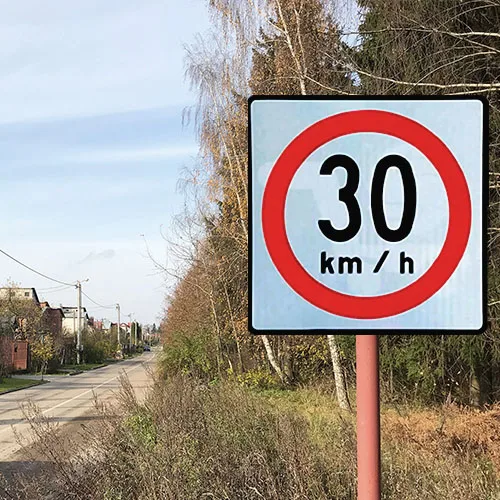 SR 9 Señal Restrictiva De Velocidad 61x61 Reflejante Grado Ingeniería 3